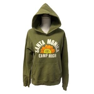 Camp High Collective Hoodie Sweatshirt Unisex Medium Green Graphic Pullover
